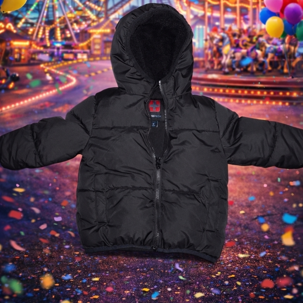 Swiss Tech Black Fleece Jacket